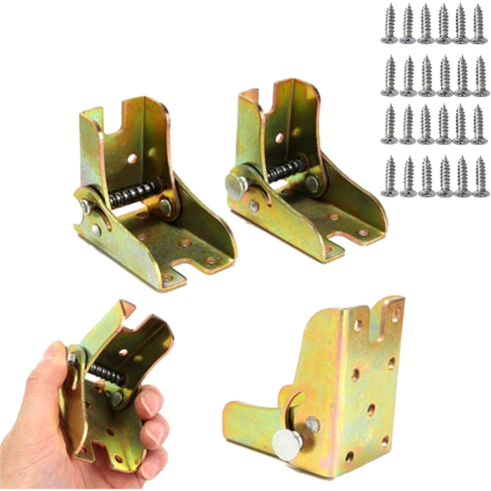 Furniture Legs Hardware, Locking Hinges For Tables & Chairs Rust Prevention, Space Saving Auto Locking Folding Bracket For Diy Tables, Beds, Folding P 9554910048122
