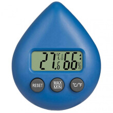 (Blue) Cute Electronic Thermometer Hygrometer Monitor Indoor Small Room Thermometer Gauge for Home Room