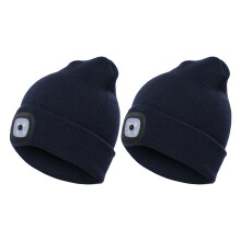 Berretto in maglia con illuminazione integrata, lampada frontale a LED, berretto caldo e morbido in maglia per gli amanti dell'outdoor, illuminazione