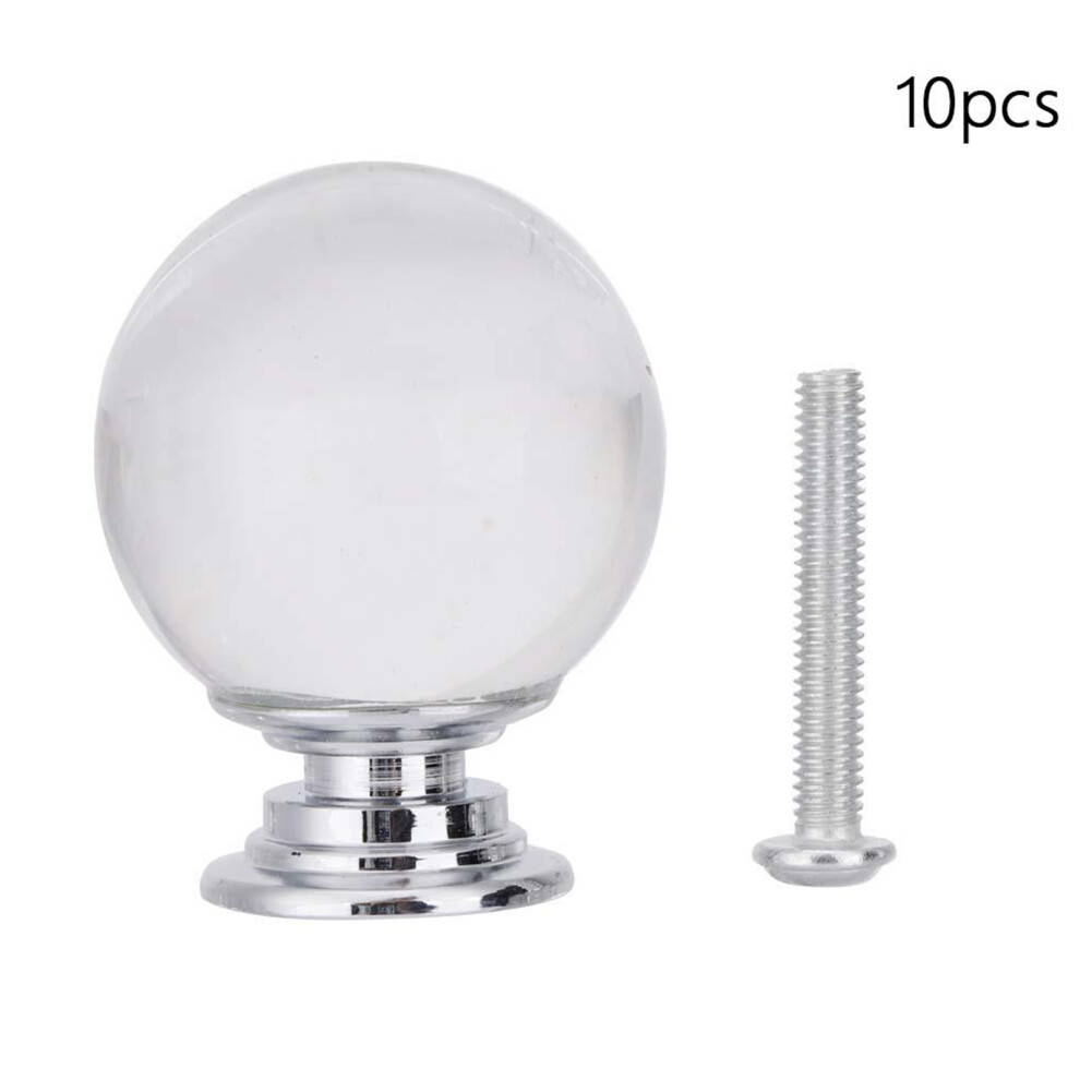 1_4_27 Threaded Lamp Accessories Crystal Lamp Finials Decorative Lamp Knobs For Table Floor Lamps Transparent Glass Topper In Polished Silver Finish 9554910050545