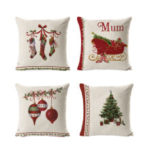 Housses de coussin décoratives en lin de qualité supérieure, fermeture éclair invisible, impression recto verso, matériau écologique,