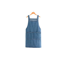 Adult Apron - Underweight Cotton Apron with Front-Sky Blue S