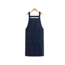 Adult Apron - Underweight Cotton Apron with Front-Blue L