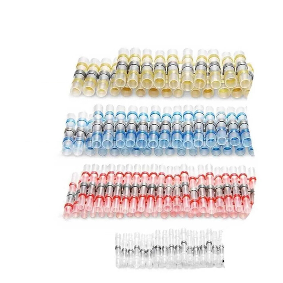 100Pcs Solder Seal Wire Connectors Heat Shrink Insulated Electrical Wire Terminals Butt Splice Cable Crimp Ref: 7701 9365049159616