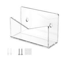 Acrylic Envelope Container Wall Mounted  Mail Organizer-Clear