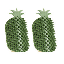Peigne de Massage auto-toilettant en forme d'ananas,-Vert