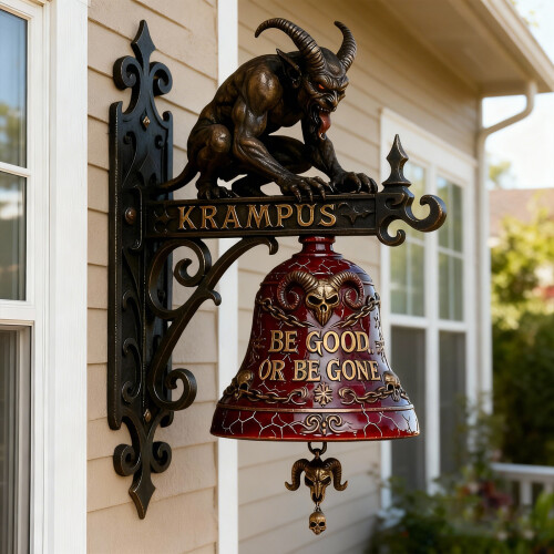 Dekoratives Krampus-Hängeornament, Willkommensschild,-1 2