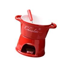 Keramik-Fonduebecher zum Schmelzen von-Rotes T-förmiges Modell