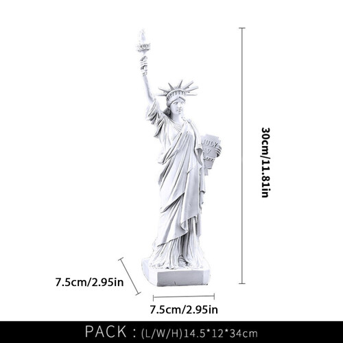 Statue de liberté créative en résine, modèle 12 pouces,-Blanc 1