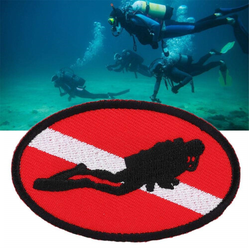 Scuba Diver Down Patchs brodés fer sur patchs Badge de-Un style 2