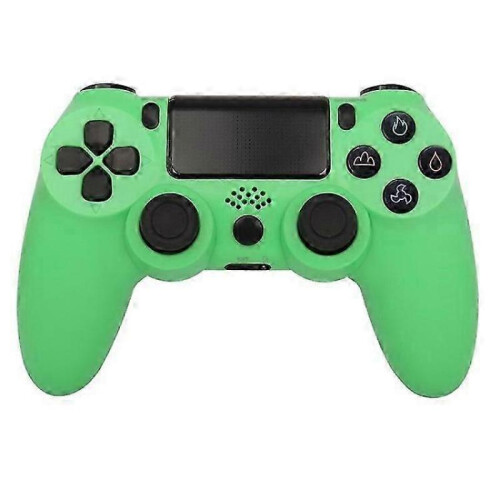 (Red Starry Sky, Green) For PS4 Wireless Bluetooth-compatible Gaming Controller Dual Vibration Gamepad with Speaker and Head