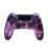 (White Crack, Purple) For PS4 Wireless Bluetooth-compatible Gaming Controller Dual Vibration Gamepad with Speaker and Head 1