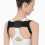 (M, Black) Adjustable therapy posture corrector shoulder support back brace posture correction back support shoulder belt massager tool VCNMR 1