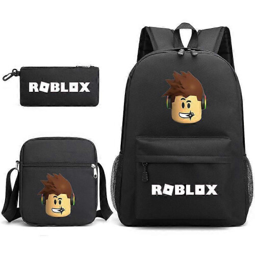 Roblox Backpack School Bag Large Capacity Three-piece Set.