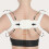 (L, White) Adjustable therapy posture corrector shoulder support back brace posture correction back support shoulder belt massager tool VCNMR 2