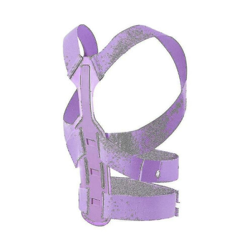 (S, Purple) Hunchback Posture Corrector Adjustable Back Support Body Brace Lumbar Shoulder Support Belt-i 1