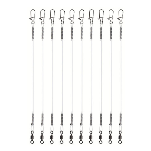 Fluorocarbon Leader Line with Swivels  Clear  30cm Ref: 2634