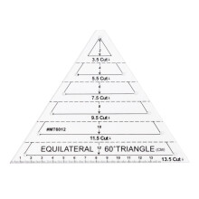 Equilateral for Triangle Sewing Ruler Dressmaking Tailor-White