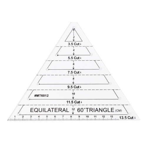Equilateral for Triangle Sewing Ruler Dressmaking Tailor-White