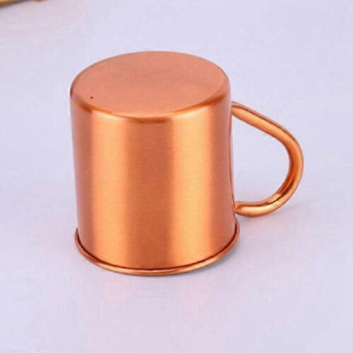 Straight copper sports cup with handle, pure copper mug 1