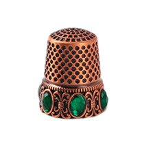 Vintage Look Needle Organizers-red ancient Drill retro thimble
