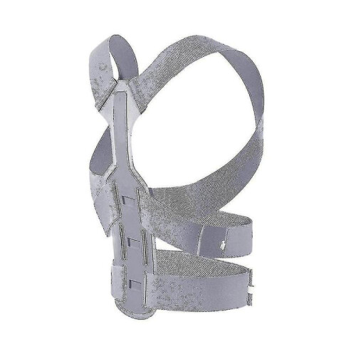 (M, Gray) Hunchback Posture Corrector Adjustable Back Support Body Brace Lumbar Shoulder Support Belt-i 1
