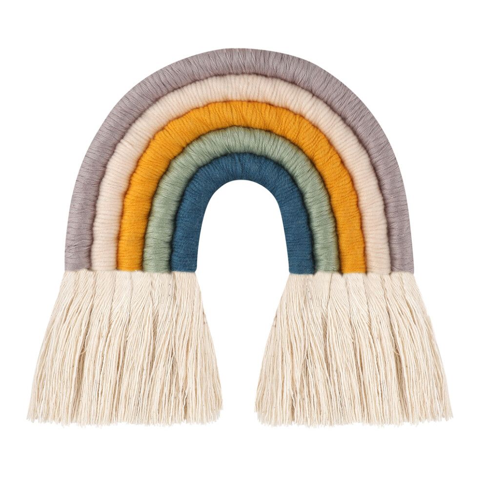 Handmade Rainbow Hanging Weaving Ornament Nordic Baby Kids-S