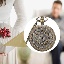 Orologio da tasca al quarzo moderno vintage, orologio da tasca al quarzo da uomo con catena, orologio da tasca elegante per uomo e donna, regalo per