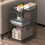 Narrow Side Table Slim End Tables Compact Size With Storage Space Waterproof Fabric Basket Sturdy And Stable For Small Spaces Thin Bedside Table Quick 6