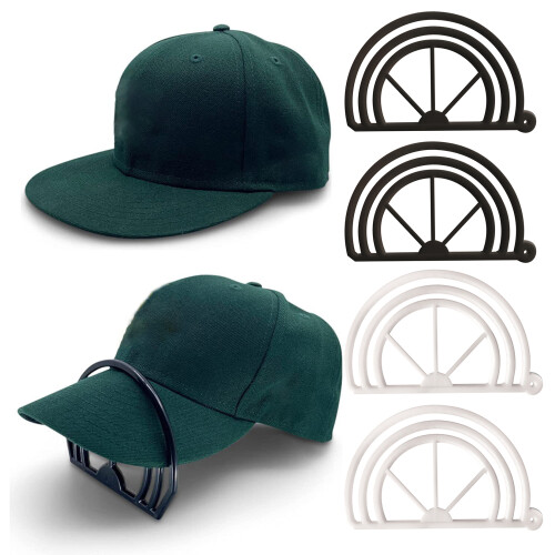 Hat Brim Adjuster Black/White Baseball Cap Shaper-White 2