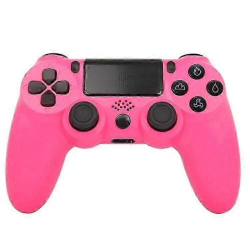 (Red Starry Sky, Pink) For PS4 Wireless Bluetooth-compatible Gaming Controller Dual Vibration Gamepad with Speaker and Head