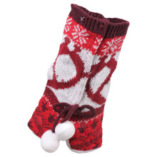 Kersttrui Wijnfles Cover Kraag Jas Ontwerp Wijnfles Jurk-Rood