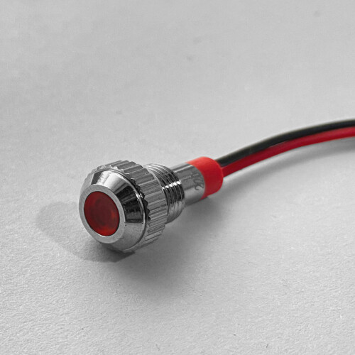 Quality Watertight Signals Light-6mm Red light 220V wired 2