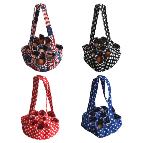 Foldable Canvas Fabric Basket Convenient Eggs Organizers with-1 1