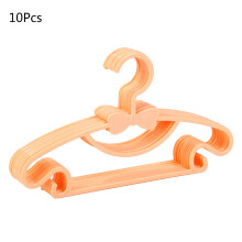10 stuks Kid Plastic Kleerhangers met Strik Cartoon-Oranje