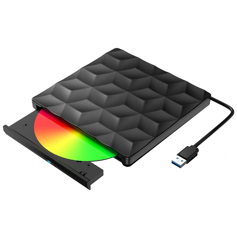 Optical Media Solution, External Cd/Dvd Drive For Usb 3.0 High-Speed Data Transmission, Wide Compatibility With Windows, Mac Os, Linux For Laptop Desk 9486358969366