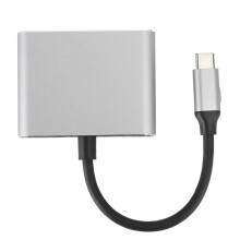 Adattatore da USB C a HDMI con doppia porta HDMI, trasferimento dati ad alta velocità e Power Delivery per Macbook Pro, iPad Pro e dispositivi