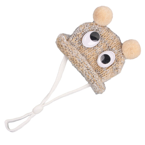 Chapeau mignon pour petits animaux, sangle réglable, Mini-jaune