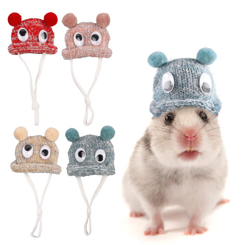 Chapeau mignon pour petits animaux, sangle réglable, Mini-jaune 2