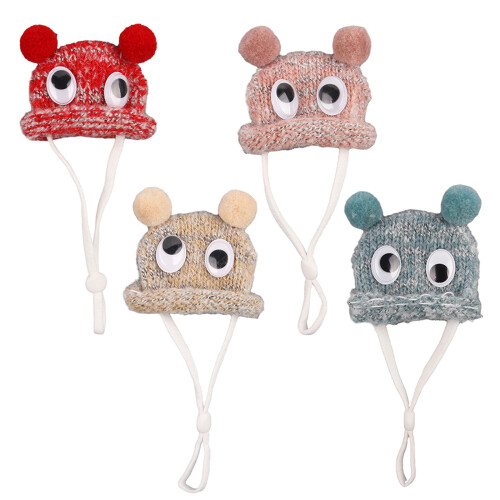 Chapeau mignon pour petits animaux, sangle réglable, Mini-jaune 1