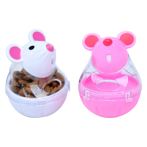 Gobelet pour chat, souris, jouet, distributeur de-Blanc 1
