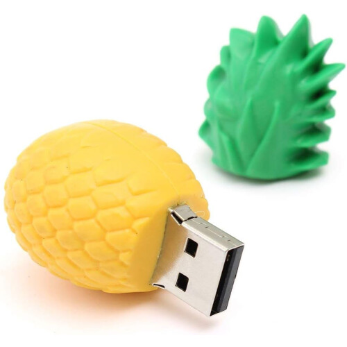 Δημιουργικό σχέδιο ανανά USB, μονάδα flash σιλικόνης με σχεδιασμό μπρελόκ για εύκολη 2