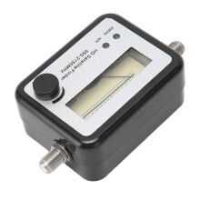 Digital satellitfinder signalmåler, signalstyrkemåler LCD-skærm belyst måler bærbart parabolantennejusteringsværktøj med indbygget buzzer til