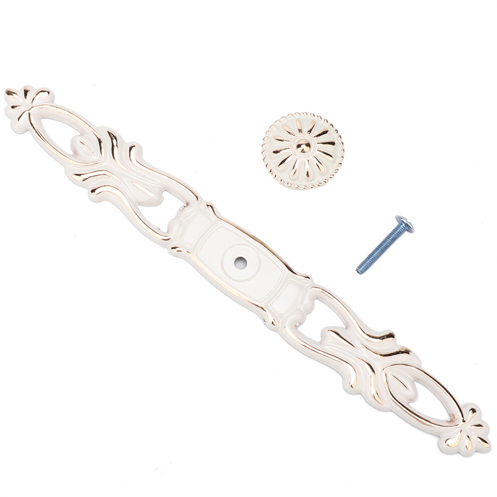 Decorative Drawer Pulls For Dresser And Wardrobe, Zinc Alloy Door Hardware With Antique Silver Finish, Solid Base Ensuring Thickness And Stability, Su 9554910066355
