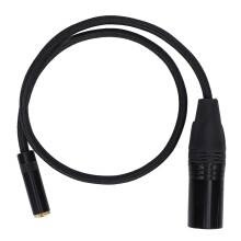 XLR apa - 3,5 mm-es anya audiokábel-adapter, nagy jel-zaj viszonnyal rendelkező, szimmetrikus kábel cink-rézötvözet héjjal stúdióminőségű