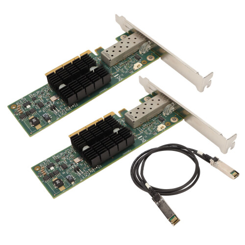 Adaptador Ethernet com porta SFP+, placa de rede com virtualização de E/S compatível com Windows Server, Linux e VMware, placa de rede PCIe x8 1