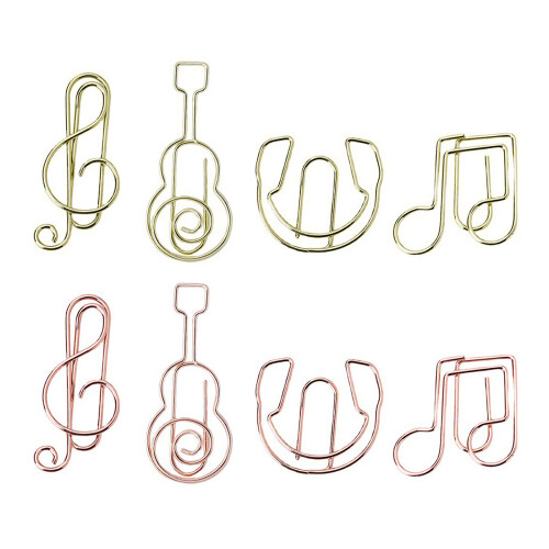 Trombone décoratif en forme de Note de musique, 50-Écouteur doré 1