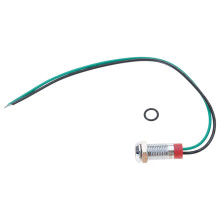 Waterproof 220V Light Metal Signals-8mm Red light 220V wired