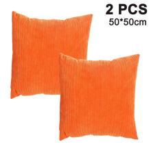 CorduroyPillowCovers pehmeät yksiväriset tyynynpäälliset, 2 kpl, 45x45cm - elegantti tilkkutäkkikuvio, näkymätön vetoketju, helppohoitoinen