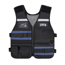 Tool Vest with Pocket Weight Dispersal Work Vest Purpose-Blue